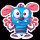 Blue Angry Dog Monster