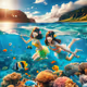 Swimming girls