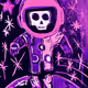 Lucky pink astro skull