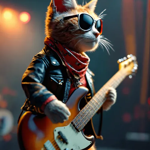 Cat guitarist