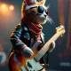 Cat guitarist