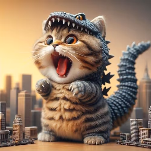 A cat appears