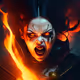 Angry witch burned connext
