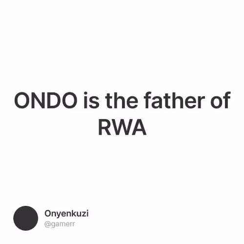 ONDO is the father of RWA