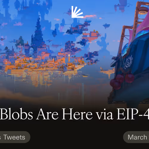 The Blobs Are Here via EIP-4844