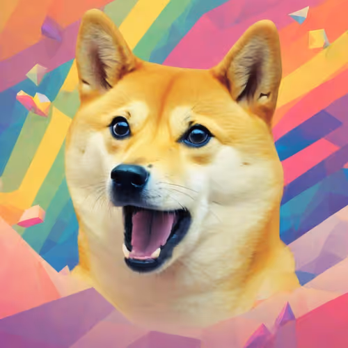 Geo rainbow doge