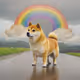 Dog to the rainbow
