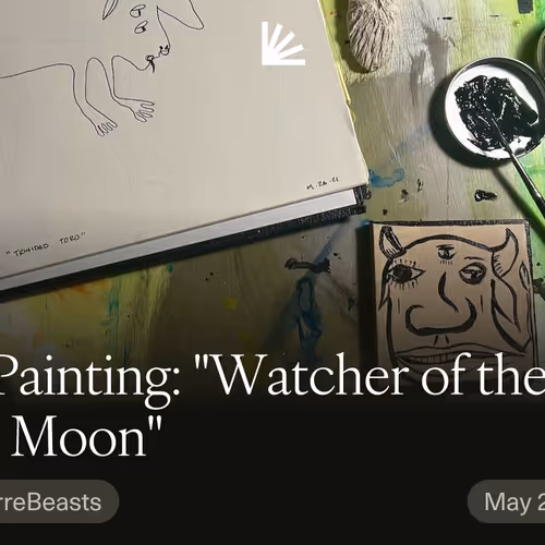 IRL Painting: "Watcher of the Odd Moon"