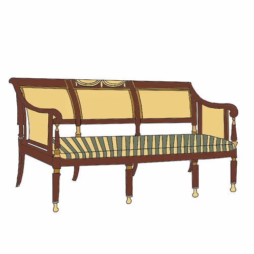 empire bench by William Manier IV