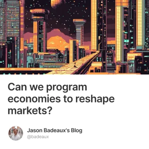 Can we program economies to reshape markets?