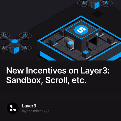 New Incentives on Layer3: Sandbox, Scroll, etc.