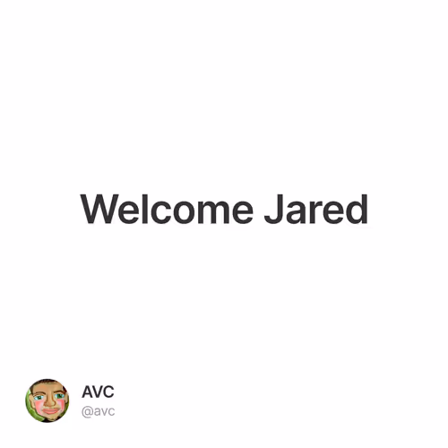 Welcome Jared
