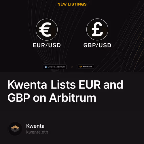 Kwenta Lists EUR and GBP on Arbitrum