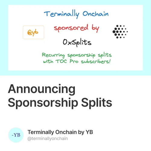 Announcing Sponsorship Splits