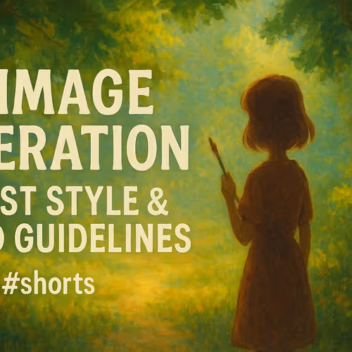 Create a cinematic, hand-painted, Ghibli-inspired thumbnail for a YouTube video titled: AI Image Gen