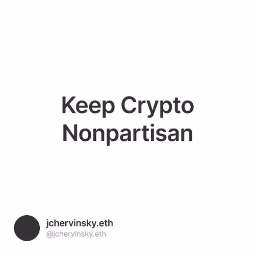 Keep Crypto Nonpartisan