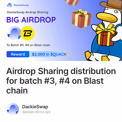 Airdrop Sharing distribution for batch #3, #4 on Blast chain