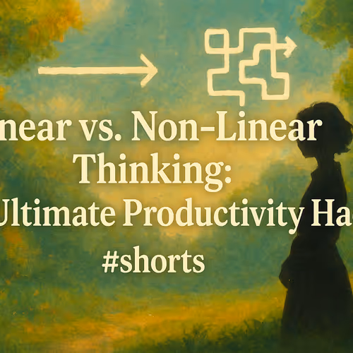 Create a cinematic, hand-painted, Ghibli-inspired thumbnail for a YouTube video titled: Linear vs. N