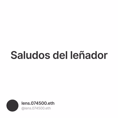 Saludos del leñador