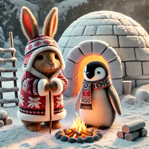 Rabbitson&baby Pengu