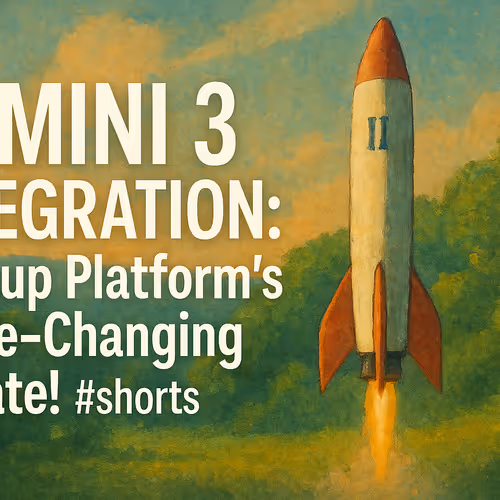 Create a cinematic, hand-painted, Ghibli-inspired thumbnail for a YouTube video titled: Gemini 3 Int