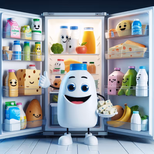 Inside the refrigerator - dairy version