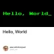 Hello, World