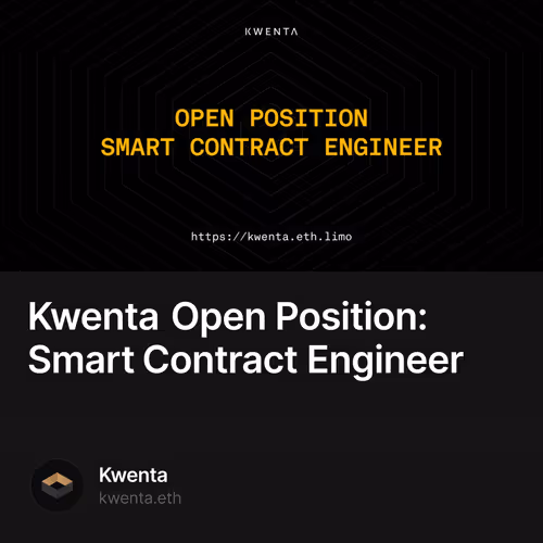 Kwenta Open Position: Smart Contract Engineer