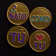 Create a photorealistic 3D image featuring the phrase "Nadie como tu" as the focus in a vibrant, con