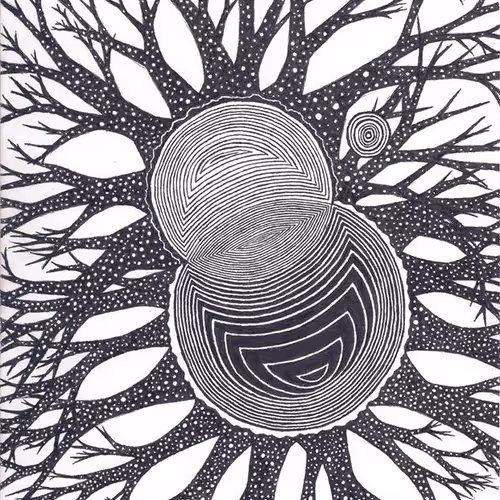 abstract pen drawings