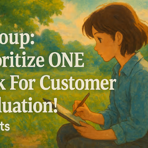 Create a cinematic, hand-painted, Ghibli-inspired thumbnail for a YouTube video titled: Recoup: Prio