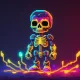 Neon Skeleton Pixel Code : 9