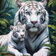 White tiger & cub