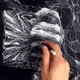Hand is drawing hand