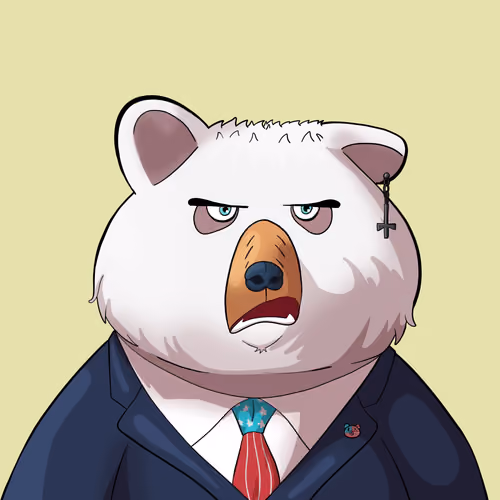 #4284 • Studly Scratchy White Bear