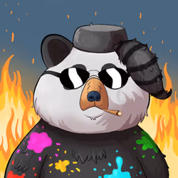 #4547 • Frizzy Trumpy Patchy Bear