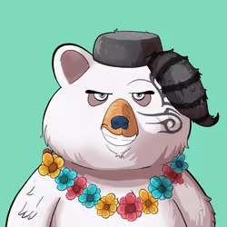 #988 • Classy Frumpy Milky Bear