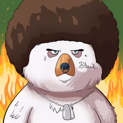 #4718 • Stylin' Bushy White Bear