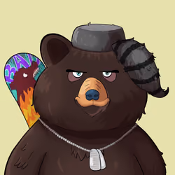 #920 • Edumacated Raggy Black Bear