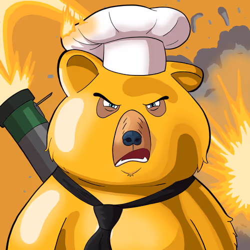 #2369 • Drunky Fluffy Golden Bear