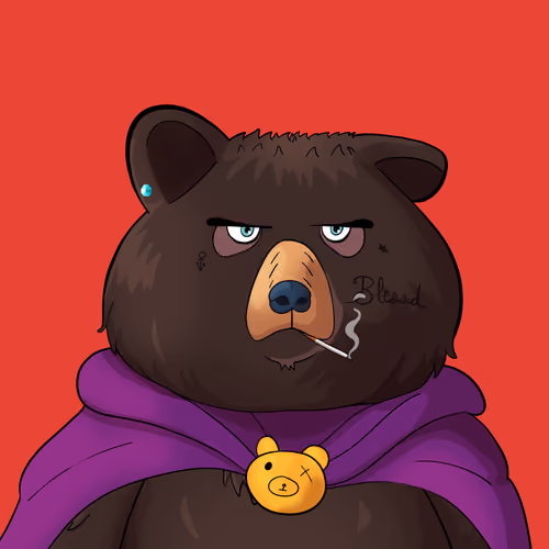 #1901 • Curvy Sludgy Ink Bear