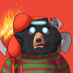 #3311 • Classy Hazy Robot Bear