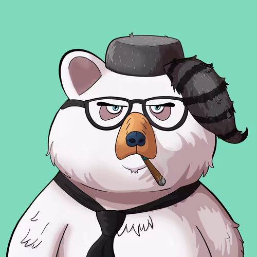 #3956 • Scratchy Bushy Albino Bear