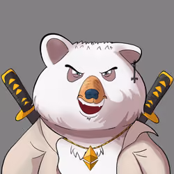 #4051 • Hazy Wooly Albino Bear