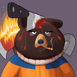 #3098 • Raggy Zippy Shadow Bear