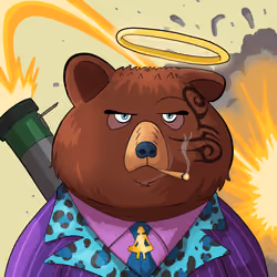 #1016 • Primetime Raggy Coffee Bear