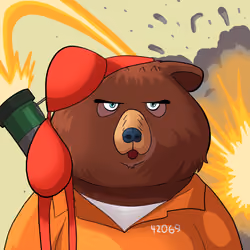 #3452 • Fuzzy Curvy Chocolate Bear