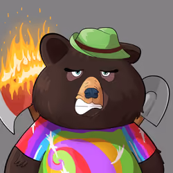 #4048 • Tweedy Drippy Dark Bear