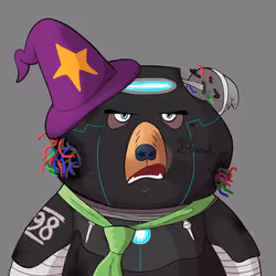 #1107 • Tweedy Silky Droid Bear