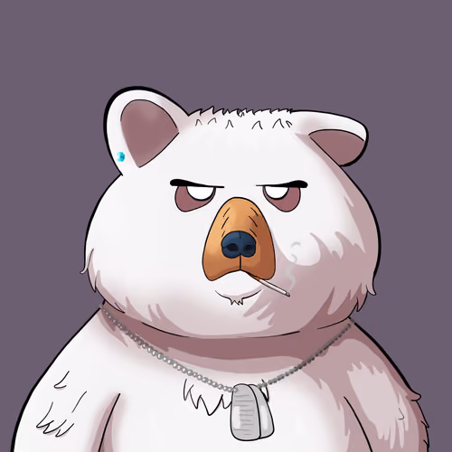 #4484 • Choncho Tingly White Bear